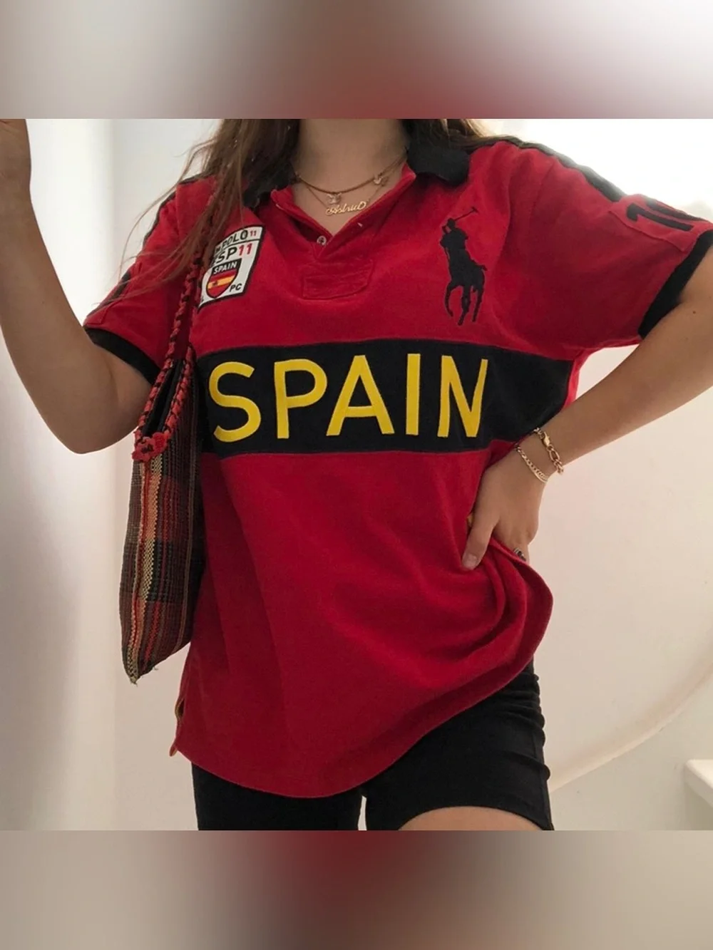Polo By Ralph Lauren Spain Polo Shirt Big Pony Sz XL (Like Sz L) Men’s Agos A-1)